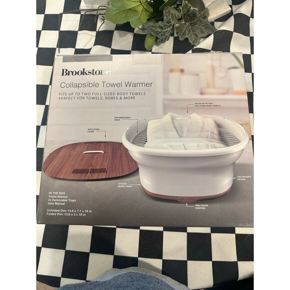 Brookstone Collapsible Towel Warmer with box. Never used - Picture 4 of 4